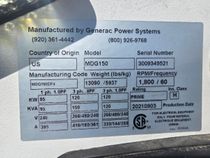 Used Generac MDG150 120kW Generator Set